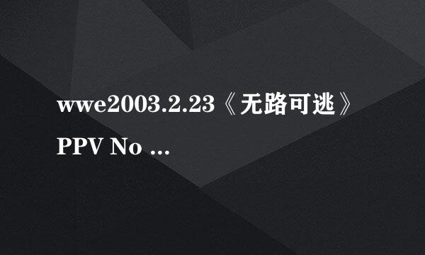 wwe2003.2.23《无路可逃》PPV No Way Out