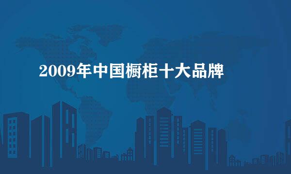 2009年中国橱柜十大品牌